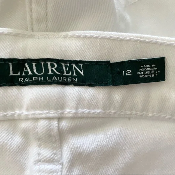 Ralph Lauren Women's Jeans White Stretch Premier Straight Pants 12 NWT - Picture 9 of 12